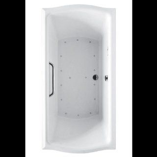 TOTO ABA784L 01YCP Clayton Air Tub with Left Side Keypad and Right Side Blower, Cotton White   Freestanding Bathtubs  