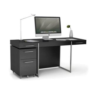 BDI USA Format Desk 6301 WL/SW / 6301 B Finish Black Oak