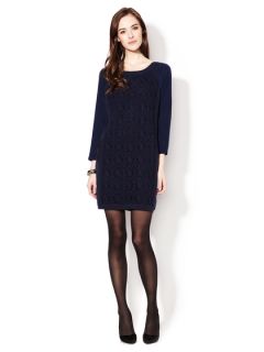 Crochet Front Sweater Dress by Cluny