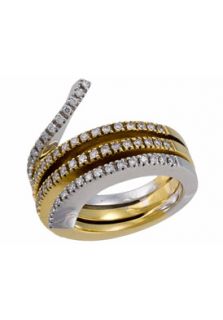 Damiani 32092  Jewelry,Womens White & Yellow Gold Diamond Eden Ring, Fine Jewelry Damiani Rings Jewelry