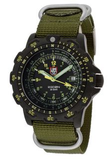 Luminox 8825 KM GH  Watches,Mens Recon Black Dial PC/Carbon Green Nylon, Casual Luminox Quartz Watches