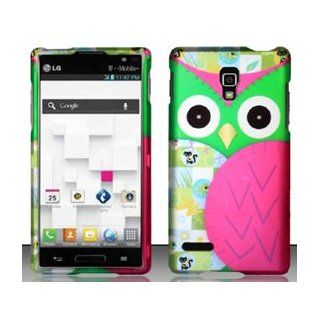 LG Optimus L9 P769 / P760 (T Mobile) Colorful Owl Design Hard Case Snap On Protector Cover + Free Opening Tool + Free American Flag Pin Cell Phones & Accessories