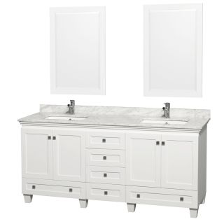 Wyndham Collection Acclaim White 72 inch Double Vanity
