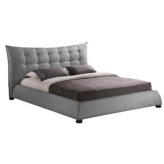 Shop Baxton Studio Marguerite Linen Modern Platform Bed, King, Dark Beige at the  Furniture Store. Find the latest styles with the lowest prices from Baxton Studio