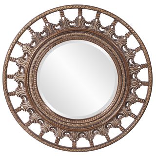 Marley Forrest Bronze Resin Marrakech Spindle Style Wheel Round Mirror Brown Size Large
