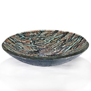 Abstract Terra Motif Glass Sink Bowl