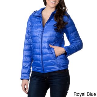 Nuage Nuage Leonardo Womens Hooded Faux Down Quilted Jacket Blue Size S (4  6)