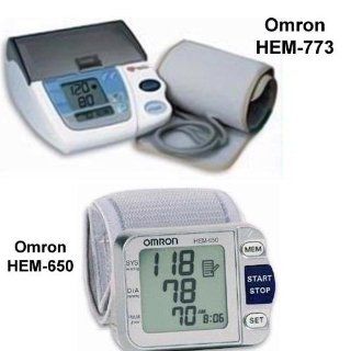 Omron HEM 773 and HEM 650 Blood Pressure Monitor Kit Health & Personal Care