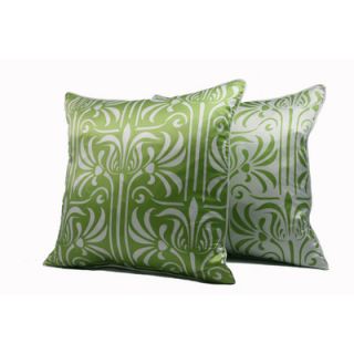 Plush Living Black Label Florence Silk Pillow 32002 Color Tarragon Green