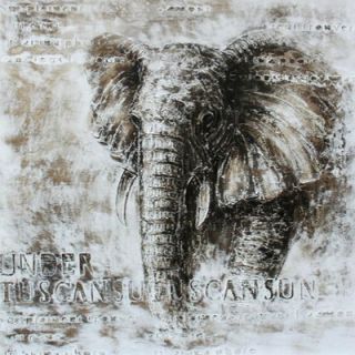 Casabianca Furniture Elephant Framed Painting Print CB/119