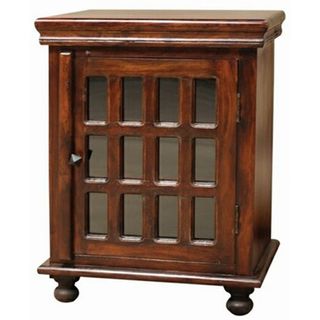 Av 4024 Solid Wood Handmade Bedside Table Brown Size No Drawers