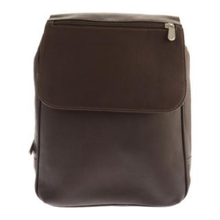 Piel Leather Flap over Tablet Backpack 2996 Chocolate Leather