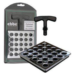 Ebbe Polished Chrome Square Shower Drain Grate E4401   Bathtub Drains  