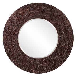 Marley Forrest Copper Bronze Resin Small Myan Round Mirror Black Size Large