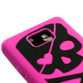 MYBAT SAMI777CASKPT023 Pastel Big Skull Protective Case for Samsung Galaxy S2   1 Pack   Retail Packaging   Pink Cell Phones & Accessories