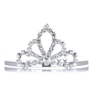 Silver Petite Pageant Tiara Emitations Jewelry
