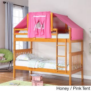 Donco Kids Mission Twin size Bunk Bed And Tent Kit Brown Size Twin