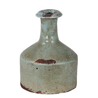 Privilege Distressed Blue Medium Ceramic Vase