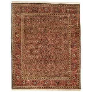 Safavieh Hand knotted Herati Brown/ Rust Wool Rug (9 X 12)