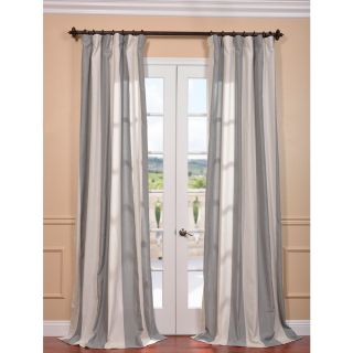 Del Mar Grey Linen Blend Stripe Curtain Panel
