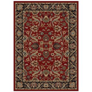 Concord Global Florence Rectangular Red Floral Area Rug (Common 7 ft x 10 ft; Actual 6 ft 7 in x 9 ft 6 in)