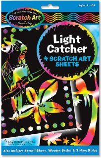 Light Catcher Scratch Art Sheets SKU PAS1124125   Childrens Scratchboard Art Kits