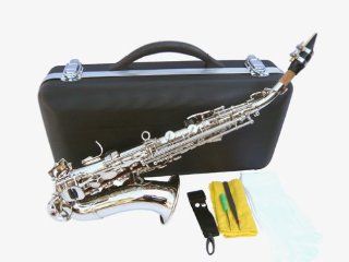 New Silver Curved Soprano Saxophone Sax w/case Approved+Warranty Musical Instruments