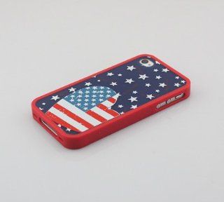 Big Dragonfly High Quality Apple Iphone 4 4s Hybrid Hard Back Case Cover /Red Frame Case with American Stars and Stripes National Flag Pattern Exquisite Retail Package Cell Phones & Accessories