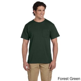 Jerzees Jerzees Mens 50/50 Heavyweight Blend Pocket T shirt Green Size XXL