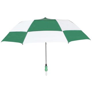 Leighton Rainkist Green 60 inch Alternating Checker Print Umbrella