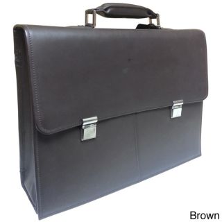 Jourdan Flap Over Leather Briefcase