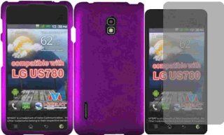 For LG US780 Hard Cover Case Dark Purple + LCD Screen Protector Accessory Cell Phones & Accessories