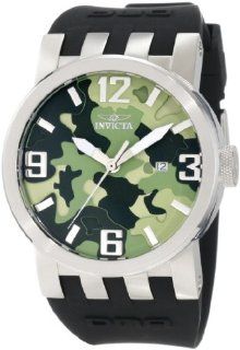 Invicta Men's 10453 DNA Green Camouflage Dial Black Silicone Watch at  Men's Watch store.