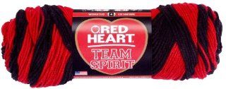 Red Heart E797.0952 Team Spirit Yarn, Red/Black