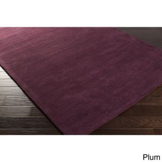 Surya Carpet, Inc. Hand loomed Tatum Solid Wool Area Rug (9 X 13) Purple Size 9 x 13