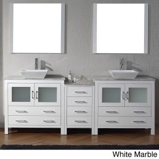 Virtu Virtu Usa Dior 82 Inch Double Sink Vanity Set In White White Size Double Vanities