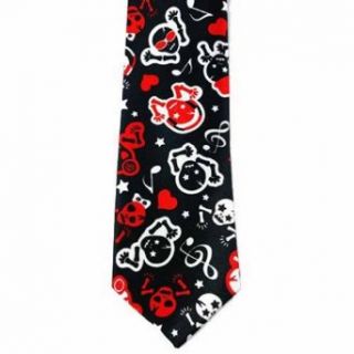 Luxury Divas Jamming Skeletons On Black White Red Men's Neck Tie at  Men�s Clothing store Neckties