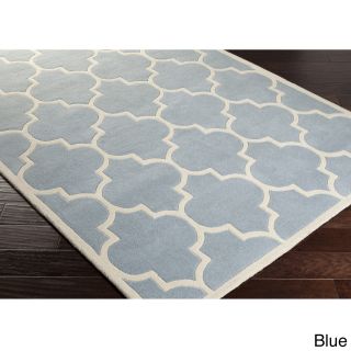 Hand tufted Crystal Moroccan Cambridge Wool Area Rug (76 X 96)