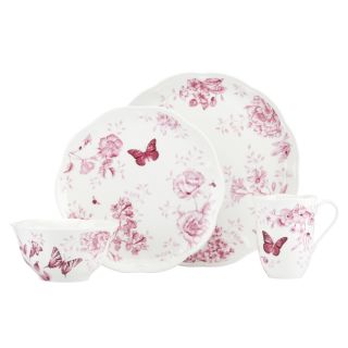 Lenox Butterfly Meadow Toile Pink 4 piece Place Setting