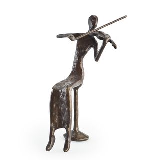 Violin Player Female Cast Bronze Sculpture