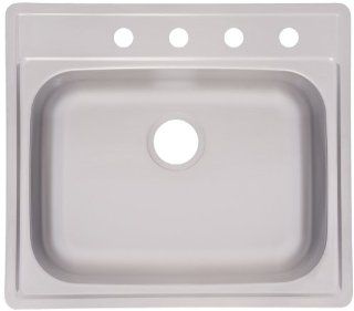 FrankeUSA FSS804NB Single Bowl Stainless Steel 25" x 22" in Topmount Sink   Stainless Steel Laundry Sink  