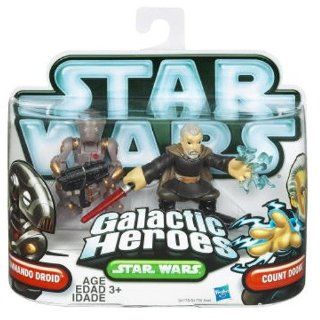 Star Wars Galactic Heroes 2010 Count Dooku and Commando Droid Action Figure 2 Pack Toys & Games