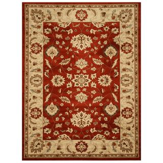 Eorc Red Traditional Allover Rug (53 X 73)