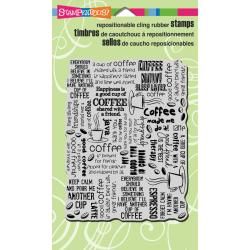 Stampendous Cling Rubber Stamp 4 X6 Sheet   Coffee Background