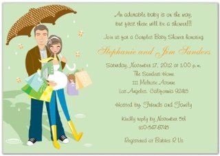 Hip Couples Baby Shower Invitations   Set of 20  Baby Shower Party Invitations  Baby