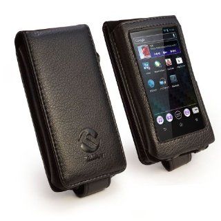 Tuff Luv Leather case & Belt Clip for Sony NWZ F805 Walkman   Black   Players & Accessories