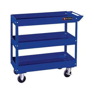 Excel Rolling Tool Cart — 300-Lb. Capacity, Blue, Model# TC301A-BLUE  Work Carts