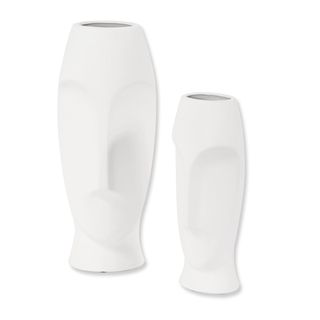 Modern Abstract Faces Vases (set Of 2)