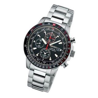 online only men s seiko solar alarm silver tone stainless steel watch