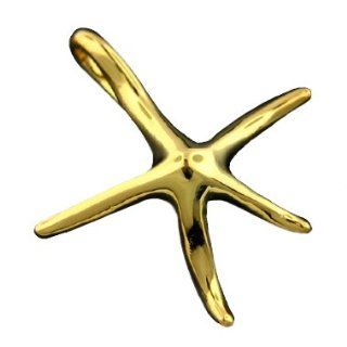 925 Silver Yellow Gold Plated Starfish Pendant Hawaiian Silver Jewelry Jewelry